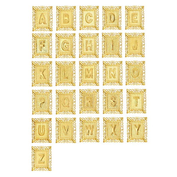 Baptism – Gold cross and initial necklace set