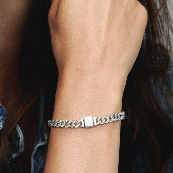 Corona – Pulsera cubana de pavé