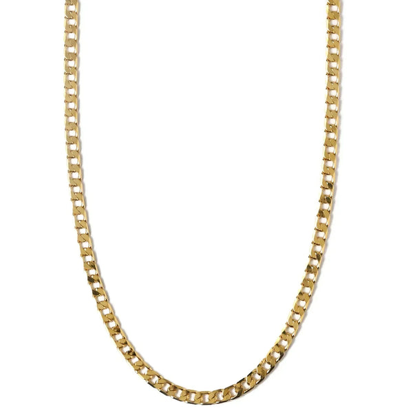 Josué – Flat curb chain necklace in gold