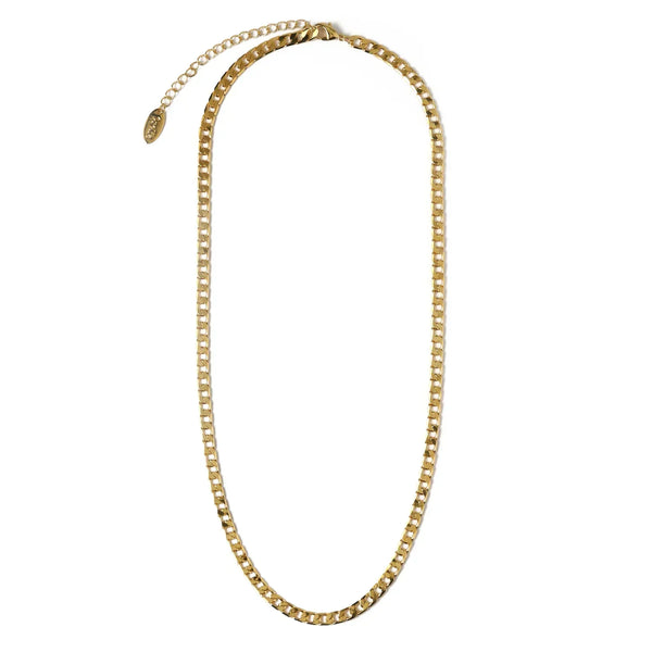 Josué – Flat curb chain necklace in gold