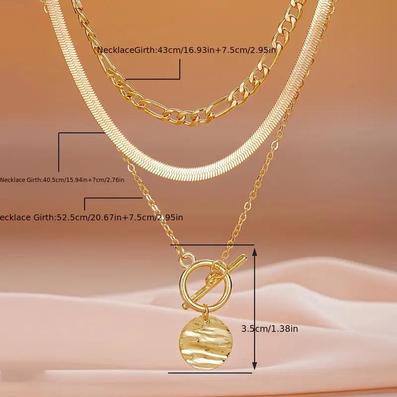 Salomón – Collar multicapa con moneda