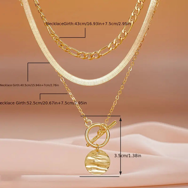 Salomón – Collar multicapa con moneda