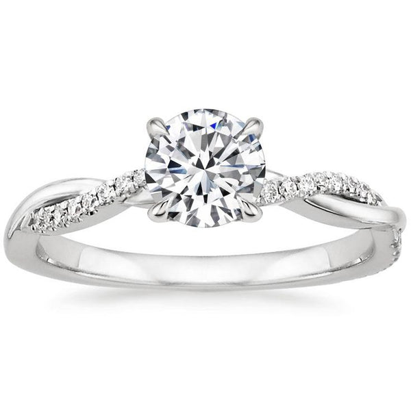 Magdalena – Braided band solitaire ring