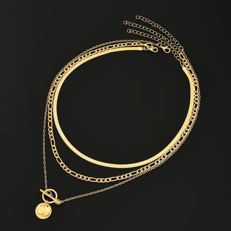 Salomón – Collar multicapa con moneda