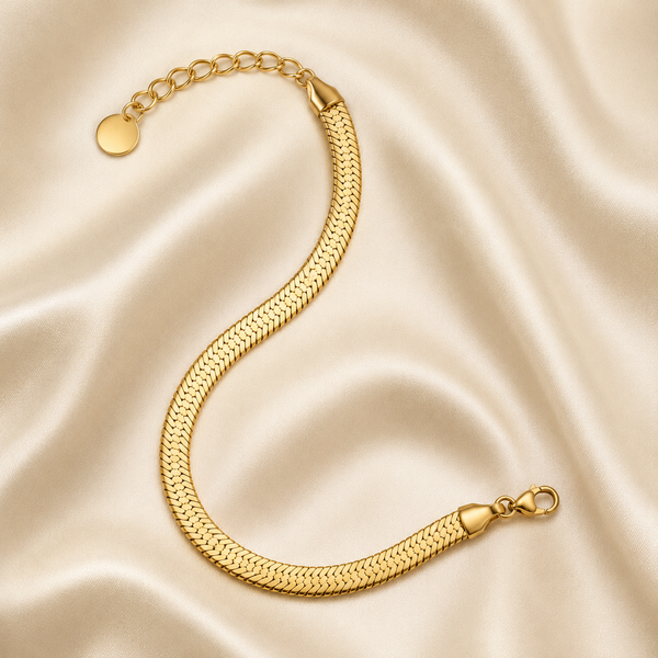 Moisés – Pulsera serpiente en oro