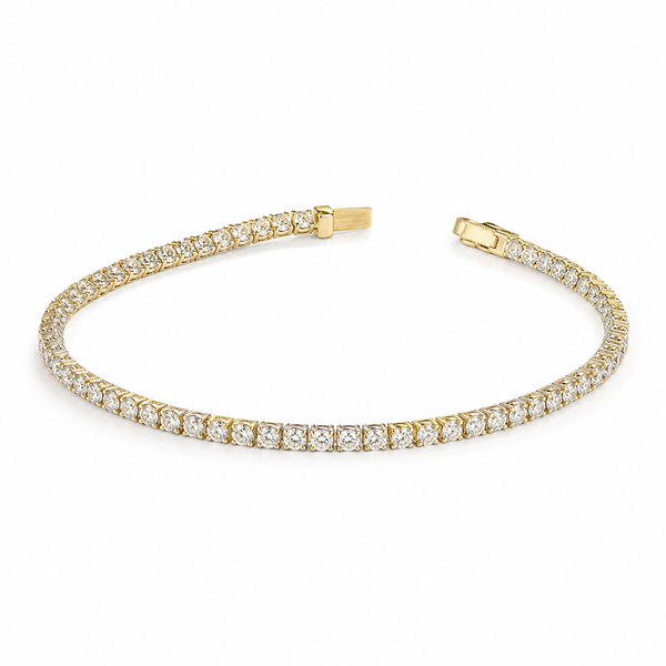 Reina de Saba – Brazalete tennis de circonitas en oro