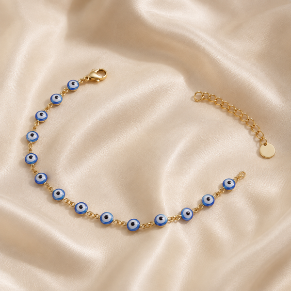 Custodia – Pulsera de ojo turco delicada en oro