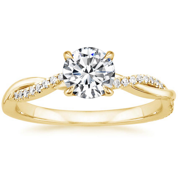 Magdalena – Braided band solitaire ring