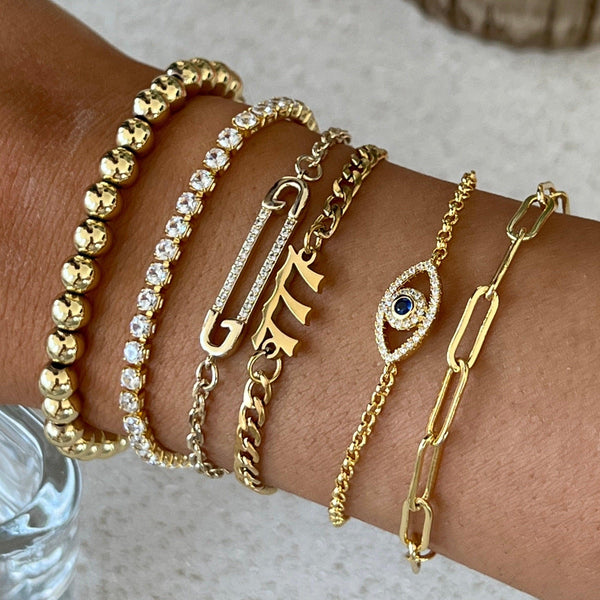 Communion – Adjustable gold link bracelet