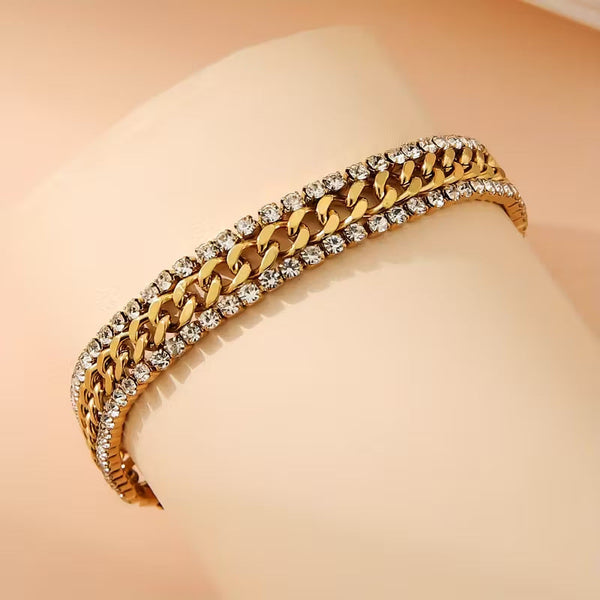 Vigilia – Pulsera de malla en oro