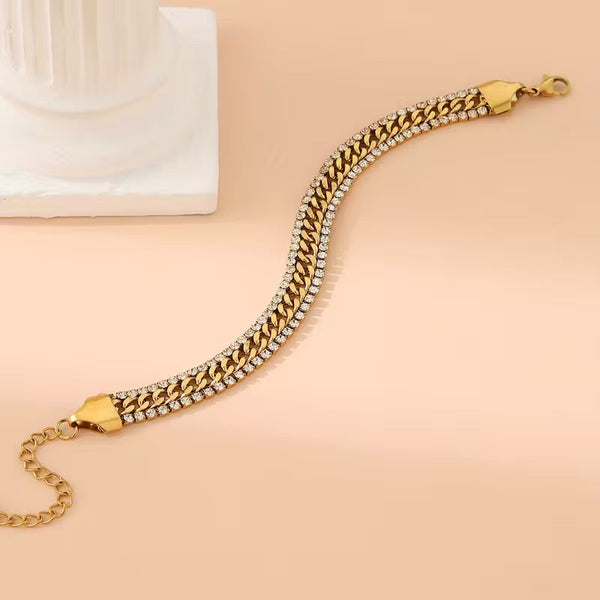 Vigilia – Pulsera de malla en oro
