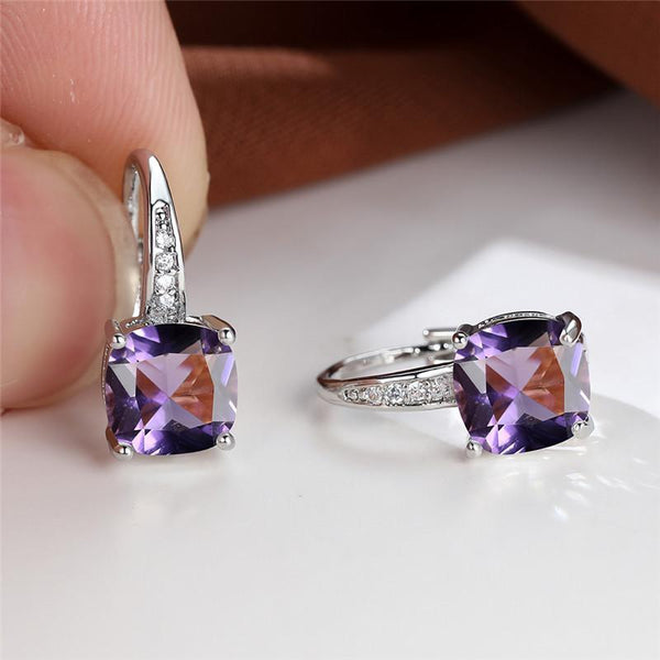 Sinaí – Aretes con piedra cuadrada