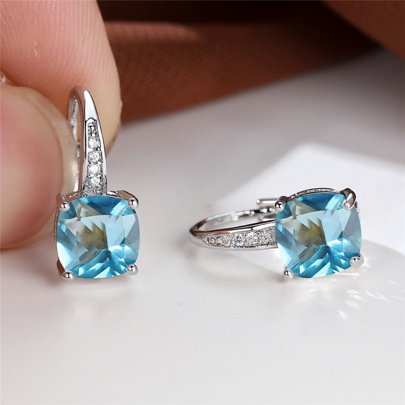 Sinaí – Aretes con piedra cuadrada