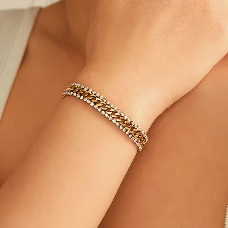 Vigilia – Pulsera de malla en oro