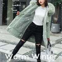 Women's Winter Jacket Hood Fleece Padded Casual Loose Windbreaker