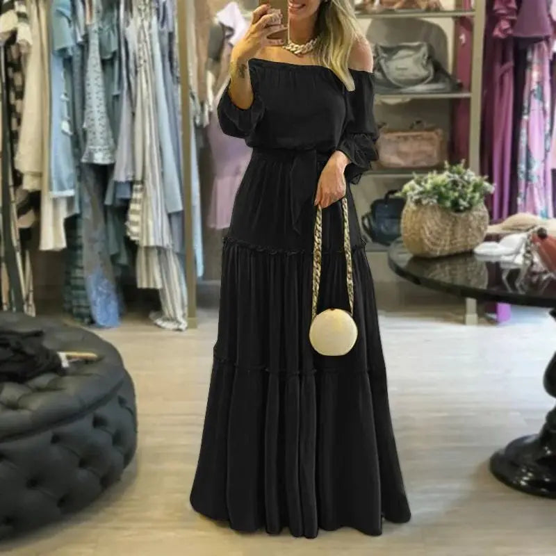 Sofía – Vestido Bohemio con Hombros Descubiertos