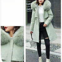 Women's Winter Jacket Hood Fleece Padded Casual Loose Windbreaker