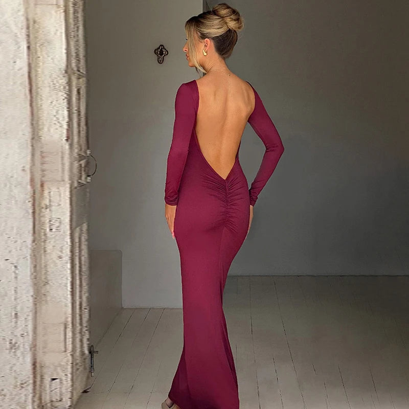 Dafne – Vestido Bodycon Y2K con Espalda Descubierta