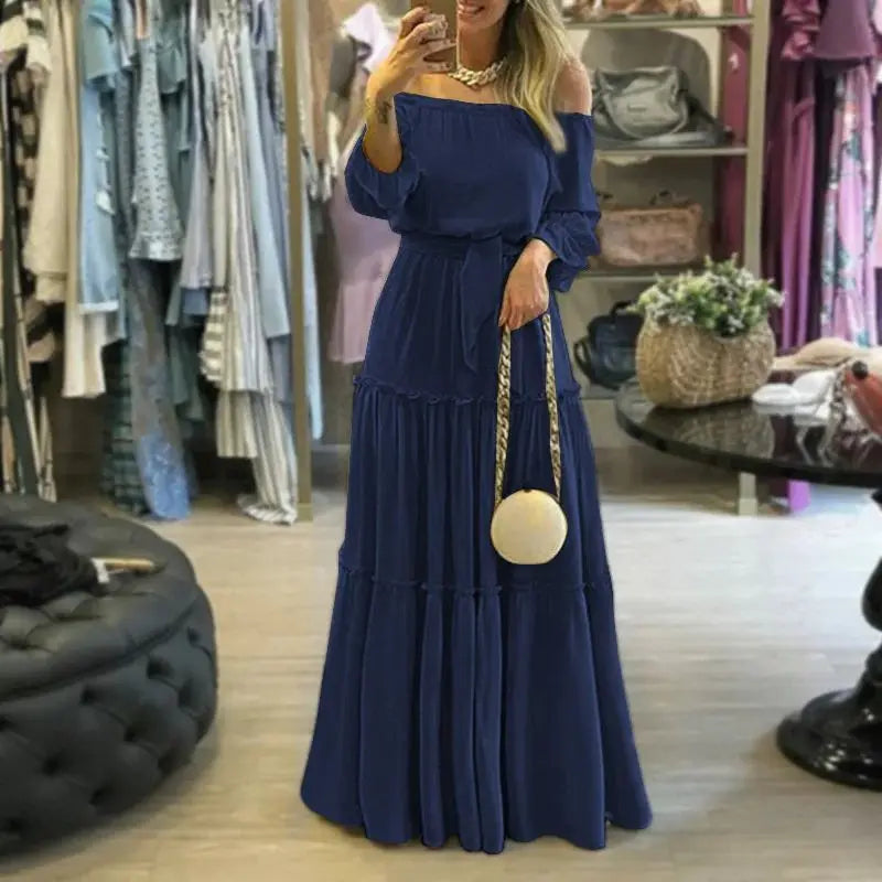 Sofía – Vestido Bohemio con Hombros Descubiertos