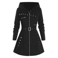 Women Long Sleeve Gothic Punk Print Jacket