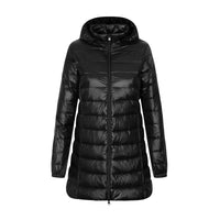 2025 Women's Duck Down Thin Medium Light Weight Hoodie Jacket