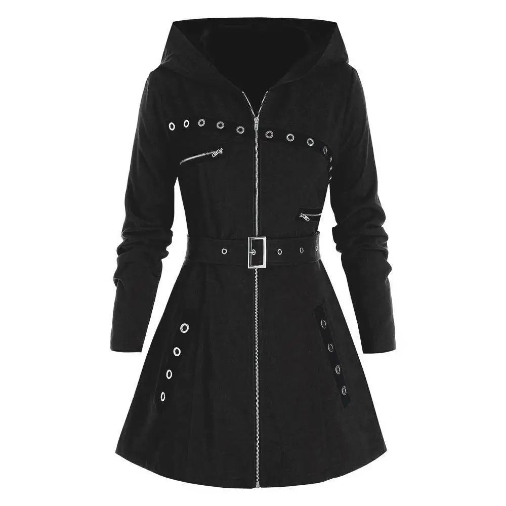 Women Long Sleeve Gothic Punk Print Jacket