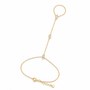 Twinkling – Pulsera hand chain de circonitas marquesa en oro