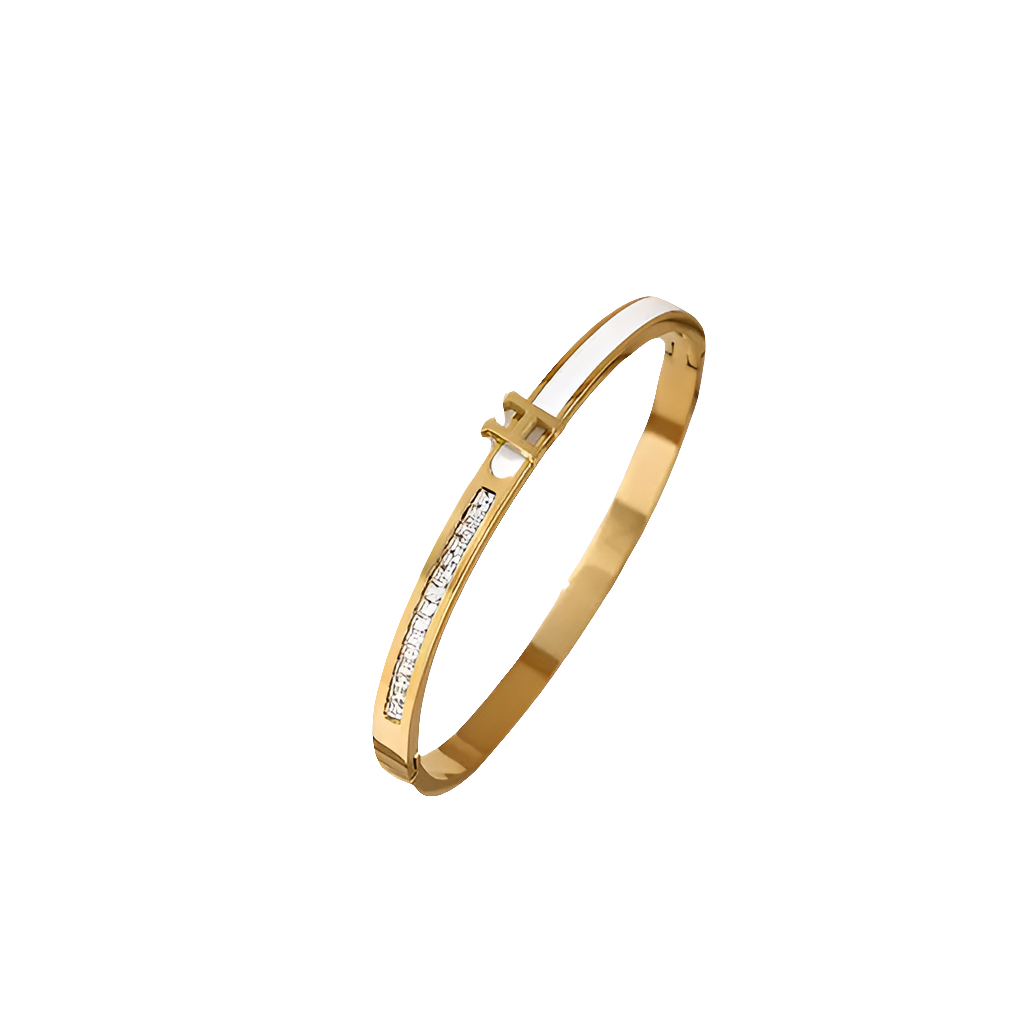 Brazalete Lola Milano Blanco y Oro