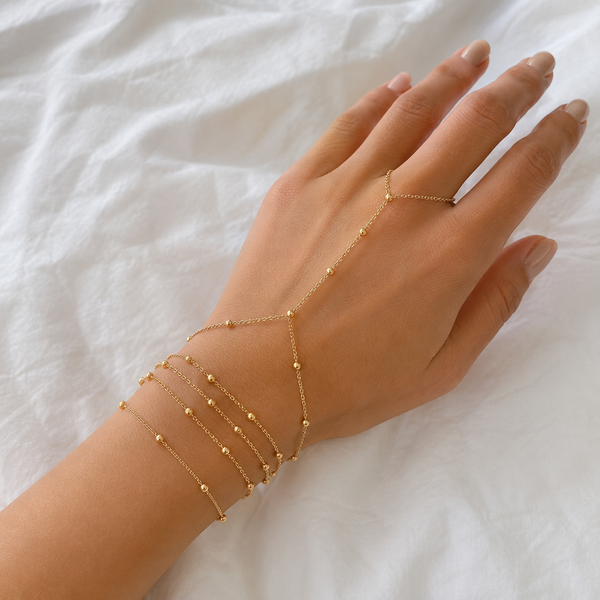 Golden Beads Set – Combo de 3 hand chains