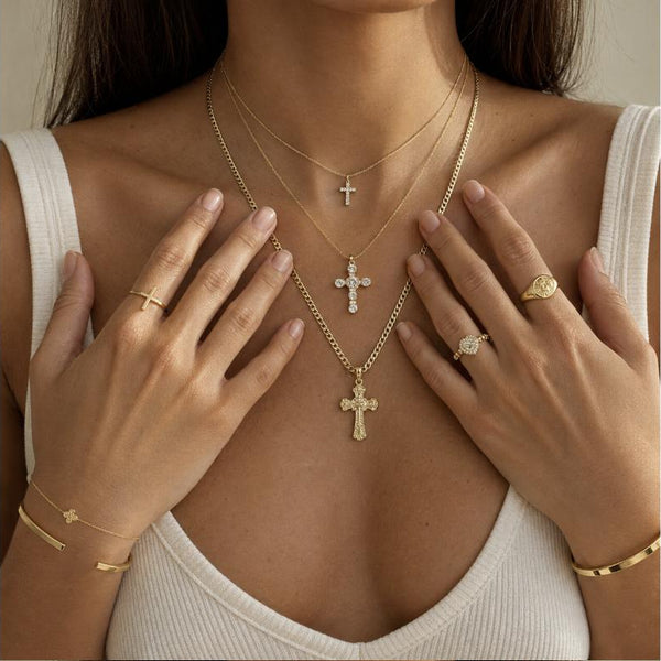 Look Fe – 9-piece combo: 3 necklaces + 3 bracelets + 3 rings