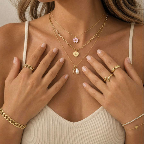Elegida Look – 9-piece combo: 3 necklaces + 3 bracelets + 3 rings
