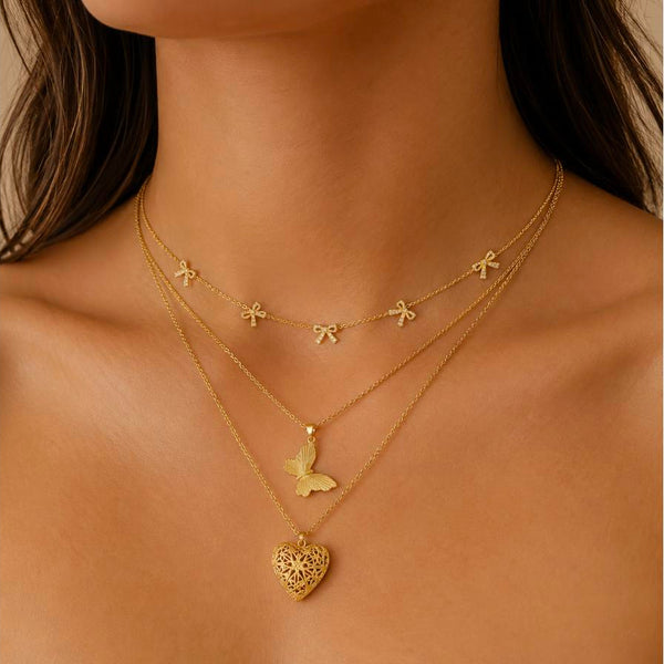 Nueva Criatura Set – Combo de 3 collares en capas