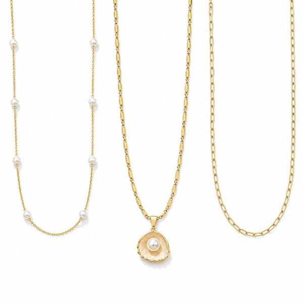 Pearl of Wisdom Set – 3-layer necklace combo