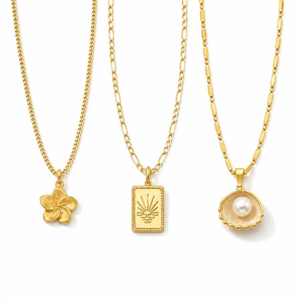Sea of Galilee Set – 3-piece layered necklace combo