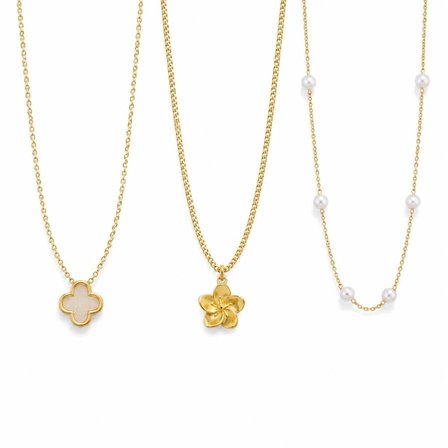 San Patricio – Collar con trébol de cuatro hojas en oro