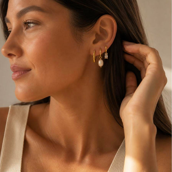 Cordón de Tres – Braided gold hoops