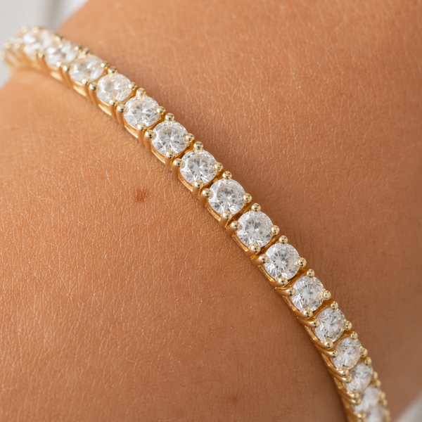 Reina de Saba – Brazalete tennis de circonitas en oro