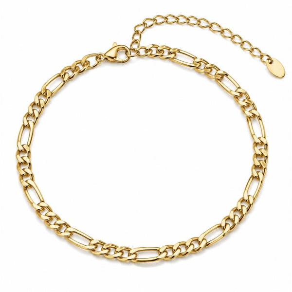 Canaan – Gold figaro chain anklet