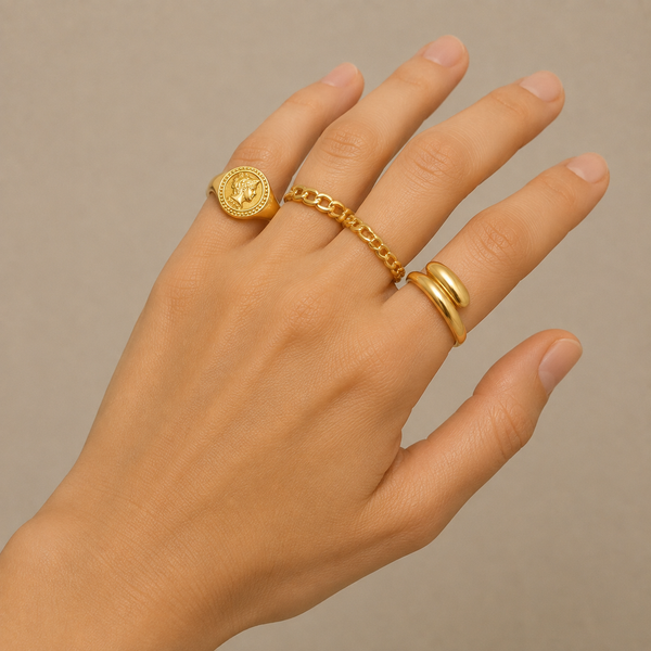 Bold Heritage Set – Combo de 3 anillos