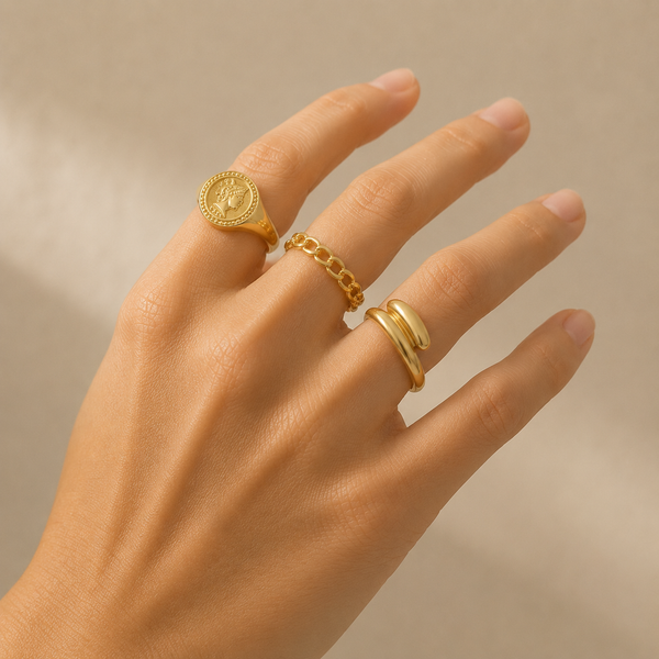 Bold Heritage Set – Combo de 3 anillos