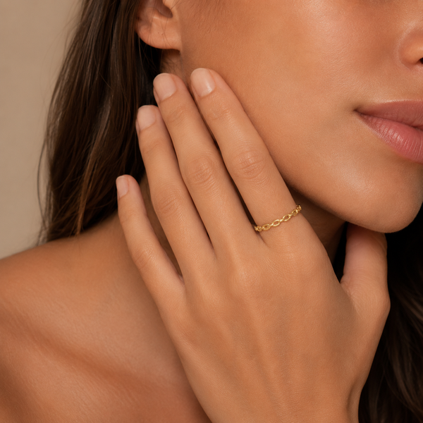 Chainz – Anillo de cadena de eslabones en oro