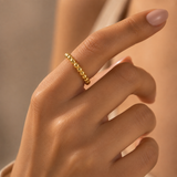 Dotted – Anillo de bolitas de oro