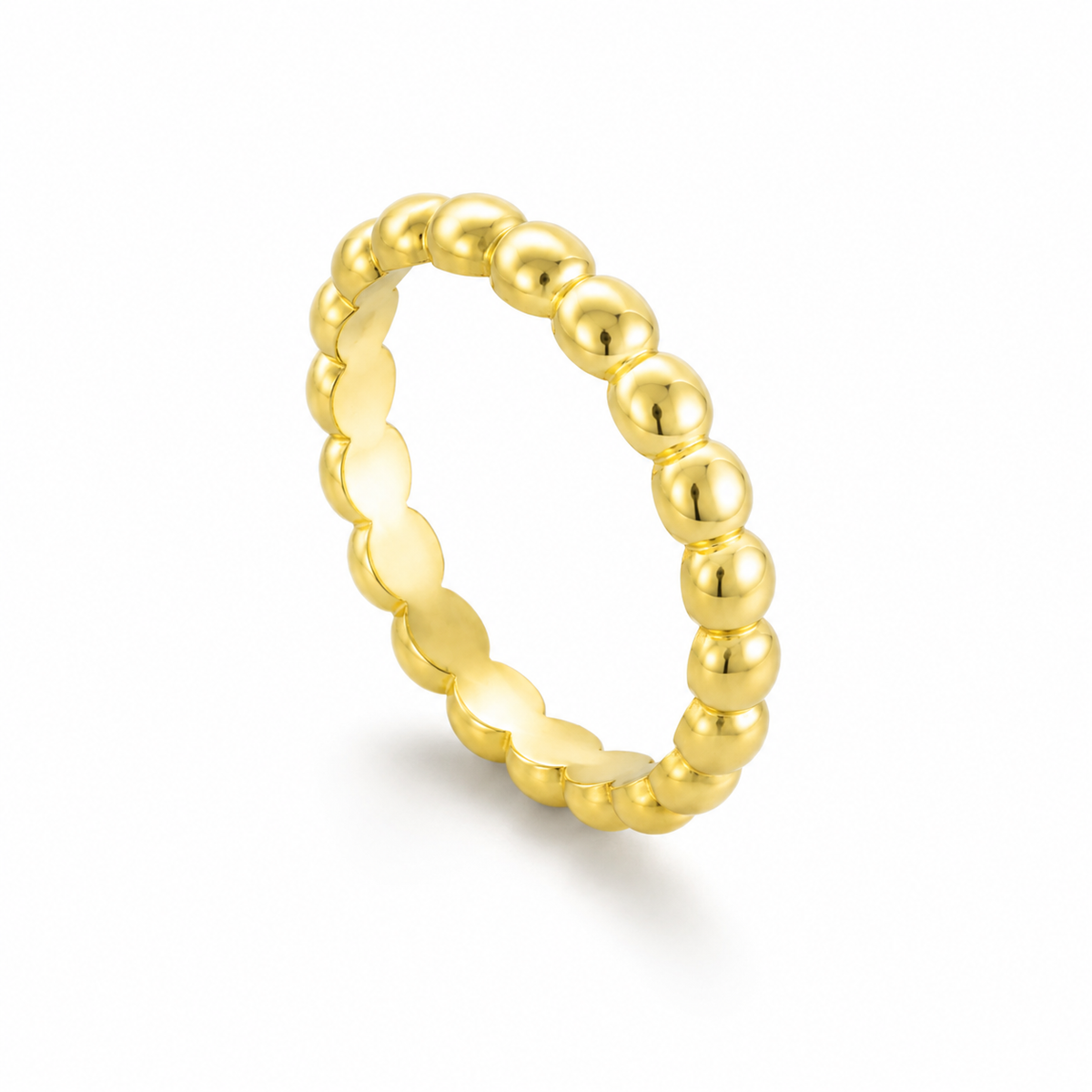 Dotted – Anillo de bolitas de oro