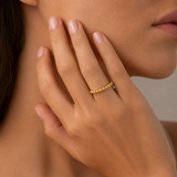 Dotted – Anillo de bolitas de oro
