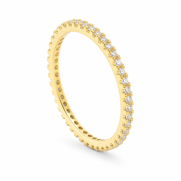 Eternity – Anillo eternity de cristales diminutos en oro