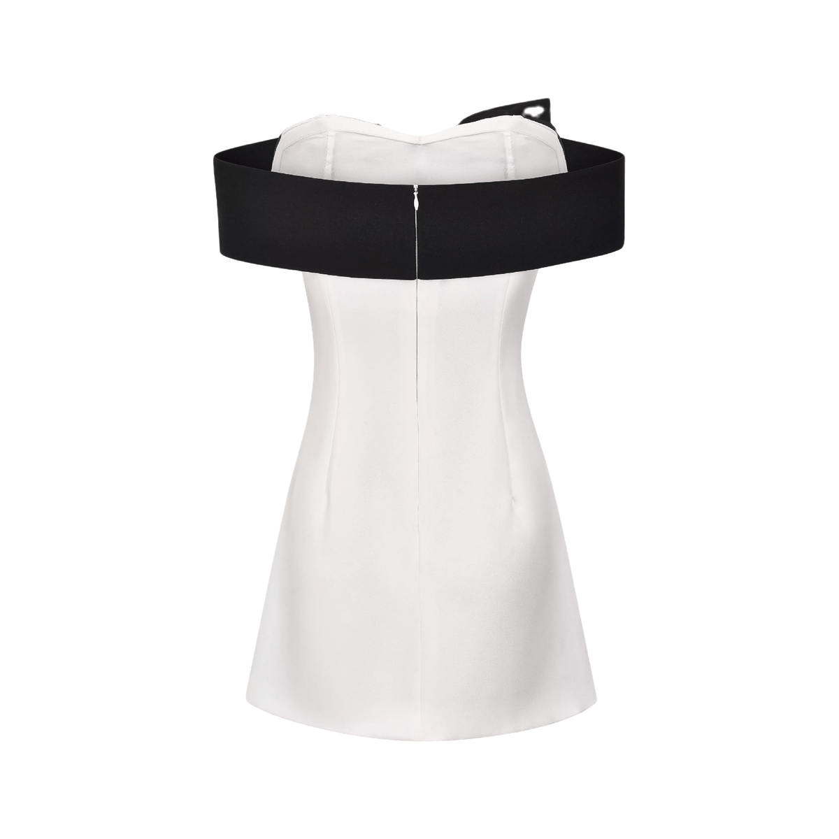 Rosier - Vestido Mini con Detalle de Lazo  • Blanco