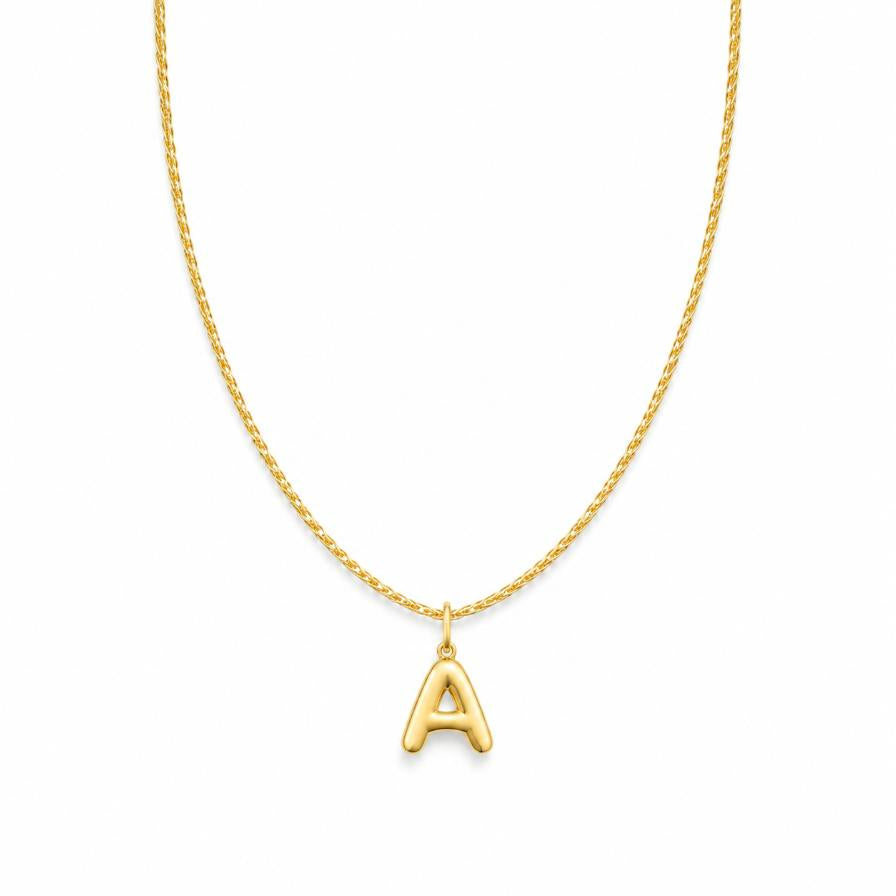 Hija Amada – Collar inicial burbuja en oro