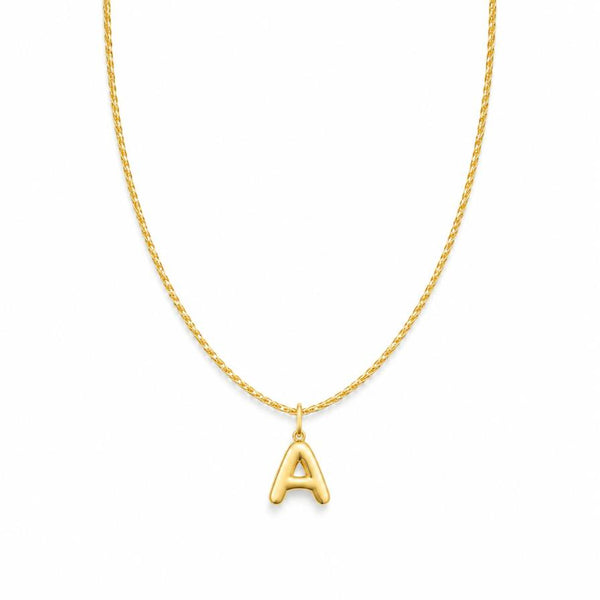 Beloved Daughter – Bubble initial necklace in gold