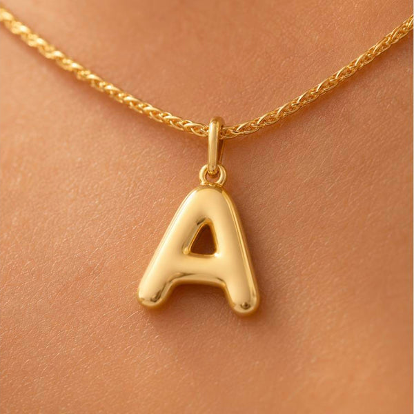 Hija Amada – Collar inicial burbuja en oro