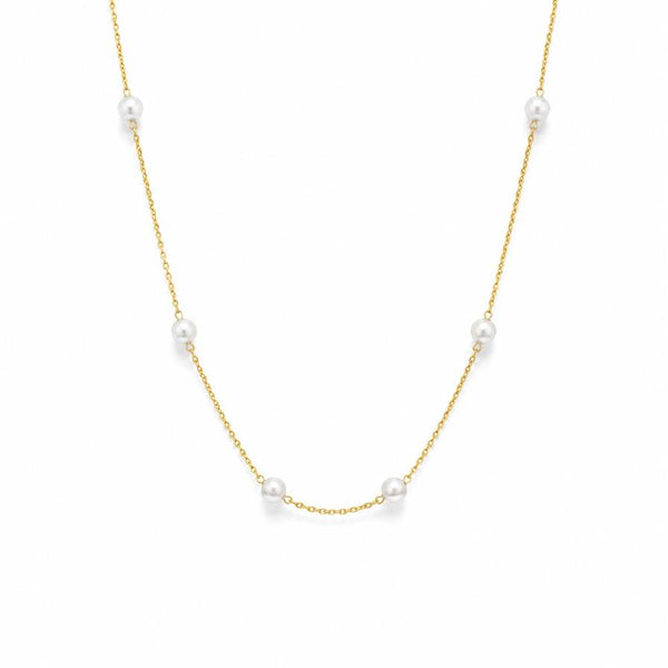Margarita – Pearl necklace on gold chain